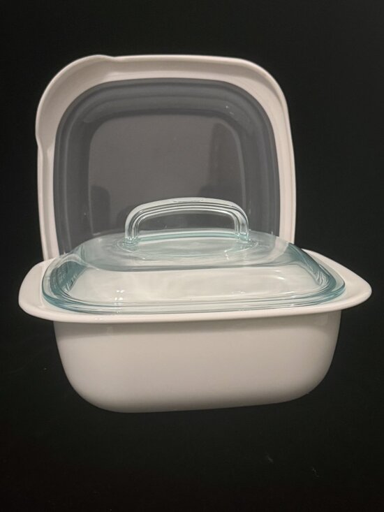 glass quart corningware